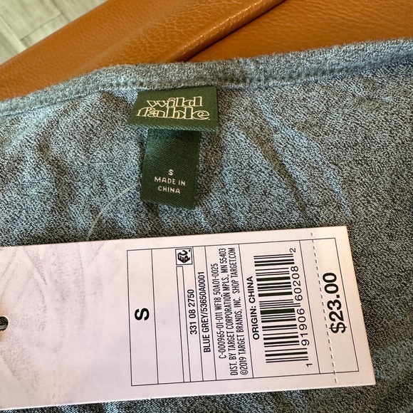 Soft Grey Knit Long Sleeve Babydoll Dress - Picture 3 of 3